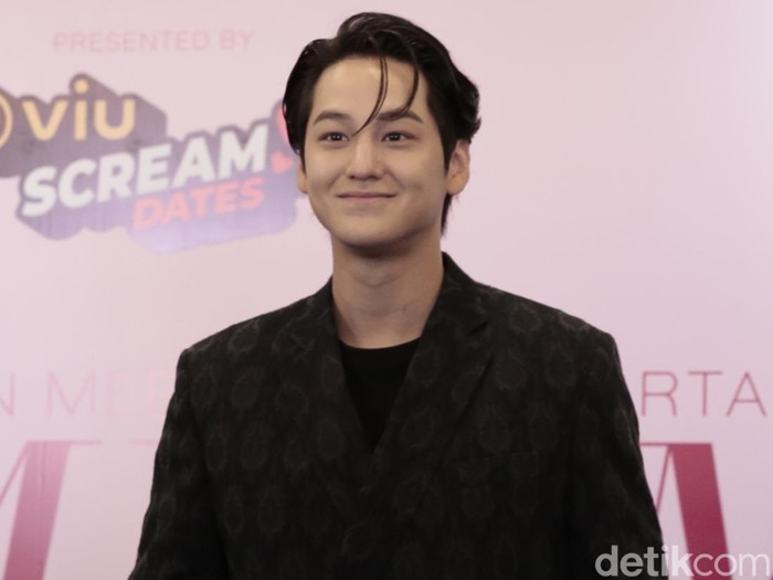 Kim Bum dalam sesi konferensi pers fanmeeting Kim Bum Between U and Me di Hotel Indonesia Kempinski, Sabtu (2/9/2023).