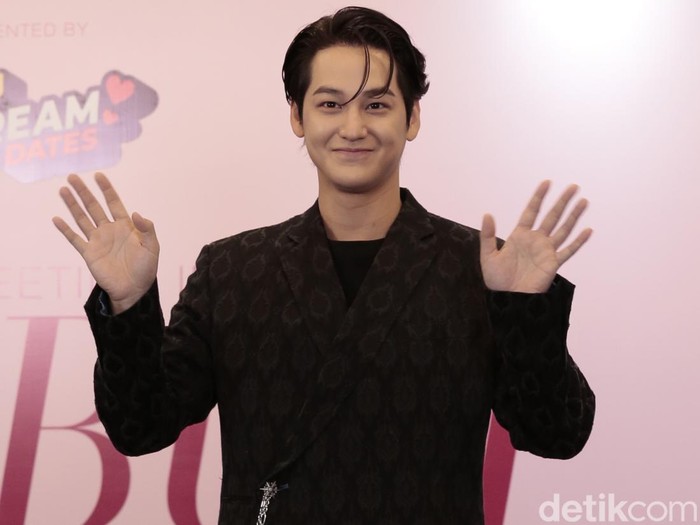 Kim Bum Kim Bum dalam sesi konferensi pers fanmeeting Kim Bum 'Between U and Me' di Hotel Indonesia Kempinski, Sabtu (2/9/2023).