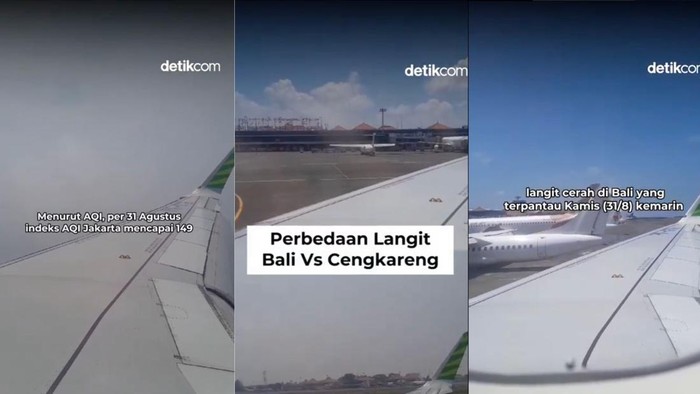 Beda Banget Langit Bali Vs Cengkareng Dilihat dari Pesawat