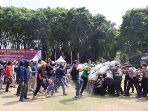 Petugas Gabungan di Bojonegoro Gelar Sispamkota Jelang Pemilu