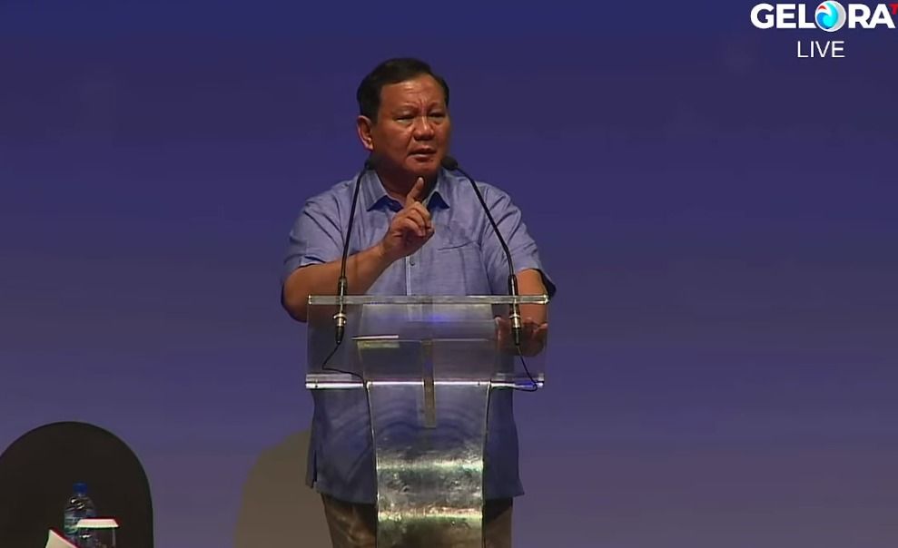 Prabowo Subianto di acara deklarasi dukungan dari Gelora (dok. YouTube Gelora)