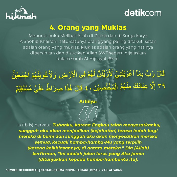 Golongan Manusia yang Ditakuti Setan Golongan Manusia yang Ditakuti Setan