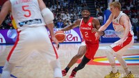 Pertemuan Kanada dengan Spanyol berlangsung sangat sengit sejak menit pertama di Indonesia Arena, Jakarta, Minggu (3/9/2023).