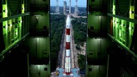 Setelah berhasil mendarat di kutub selatan Bulan, badan antariksa nasional India, ISRO, meluncurkan roket pada Sabtu (2/9) untuk mempelajari Matahari. Ini adalah misi pertama mereka menuju Matahari menggunakan wahana Aditya-L1. (Dok. ISRO)  