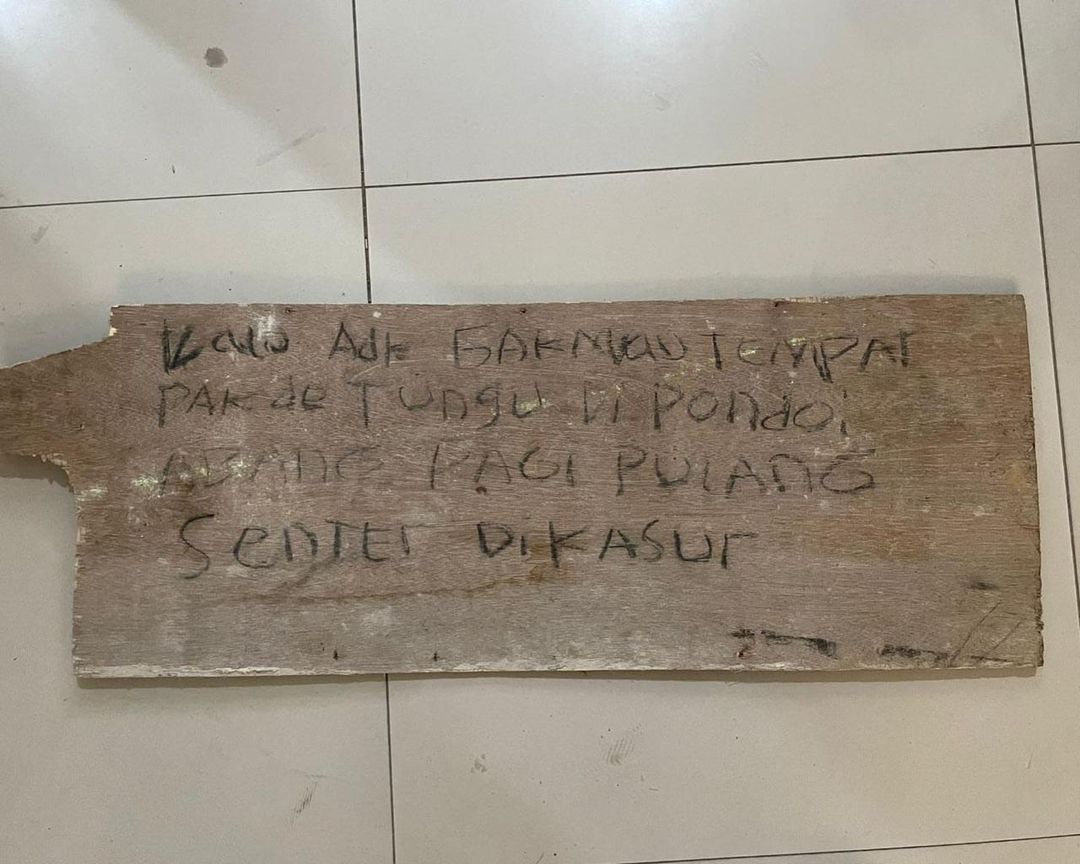 Pesan Angga usai bunuh Sindy istri sirinya (Dok Polres Merangin)