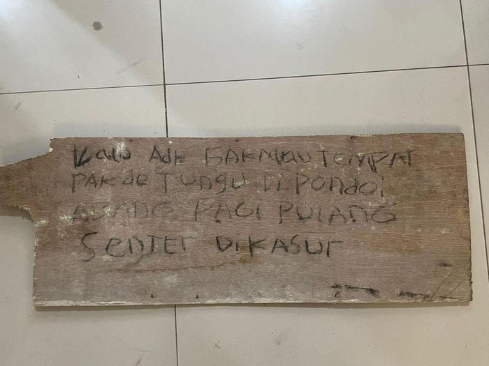 Pesan Angga usai bunuh Sindy istri sirinya (Dok Polres Merangin)