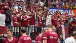 Semringah Suporter Latvia di Indonesia Arena