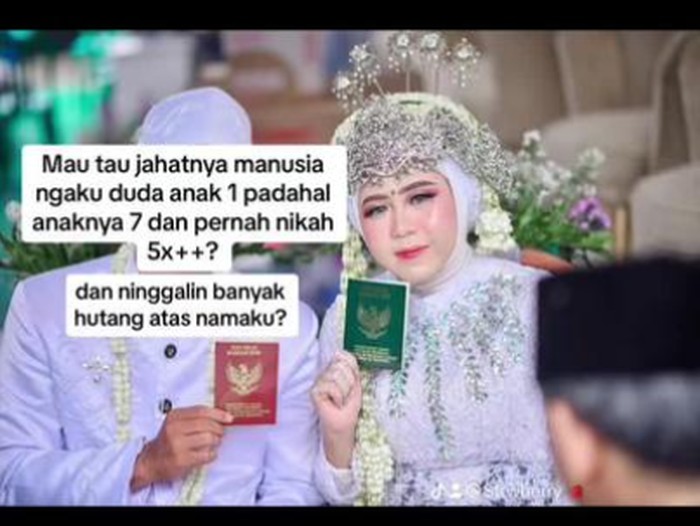 Video viral di TikTok, seorang wanita curhat bahwa sudah ditipu oleh suaminya sendiri dan meninggalkan banyak utang.