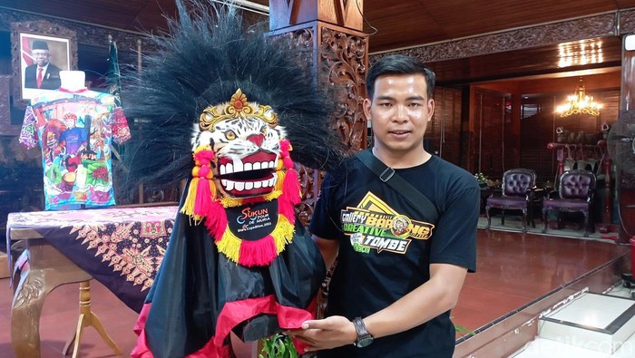 Barongan Blora bakal jadi maskot Sukun Tour de Muria Blora Expedition 2023. Foto diambil Senin (4/9/2023).