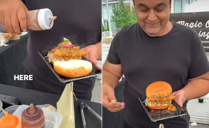 Burger unik pakai isian samosa