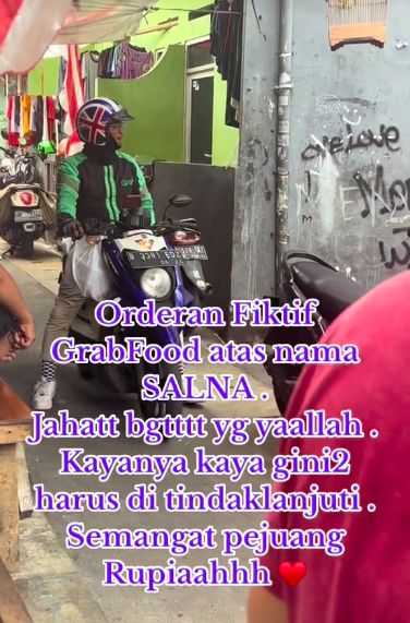 Didatangi 5 driver ojol yang bawa pesanan fiktif.