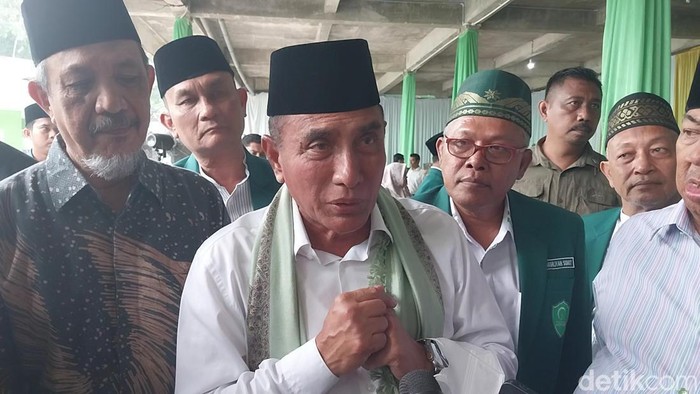 Gubernur Sumut Edy Rahmayadi mengucap syukur PKS mendukungnya maju lagi dalam pilgub 2024. (Finta Rahyuni/detikSumut)