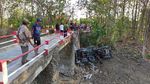Penampakan Jembatan di Lamongan Ambrol Saat Dilewati Truk Muat Beton