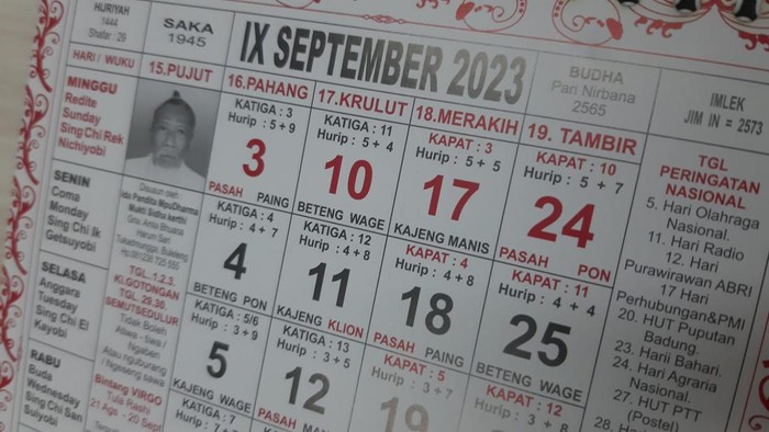 Kalender Bali September 2023. (Dok. detikBali)