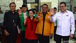 Momen Kompak Megawati-Ketum Parpol Pendukung Ganjar di Markas PDIP