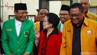 Momen Kompak Megawati-Ketum Parpol Pendukung Ganjar Di Markas PDIP