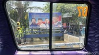Banner tersebut bergambar Anies, AHY, Ahmad Syaikhu dan Surya Paloh.  