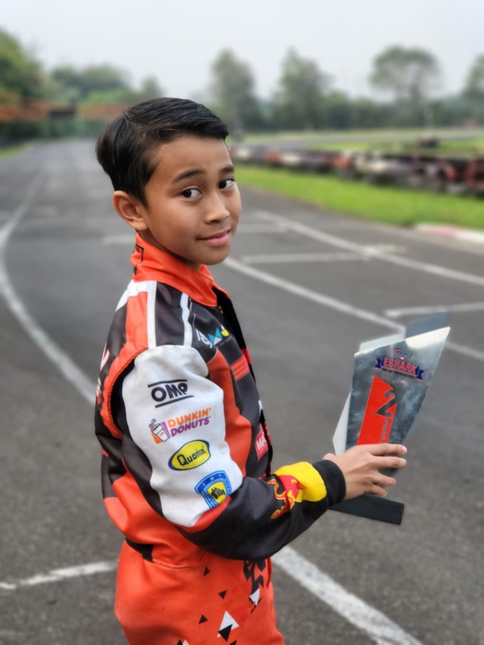 Pebalap Gokart Cilik Abyan Aqila sukses mengikuti Eshark Rok Cup Asia Indonesia 2023 di Sentul Carting International Circuit, Bogor.