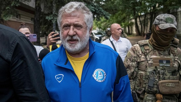 Ukrainian business tycoon and one of Ukraine's most prominent billionaires Ihor Kolomoisky appears at a court session about a preventive measure against him, amid Russia's attack on Ukraine, in Kyiv September 2, 2023. REUTERS/Vladyslav Musiienko