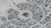 Dimulai pada 1986 di San Francisco, Burning Man merupakan festival untuk perayaan budaya dan retret spiritual. (Maxar Technologies/REUTERS)