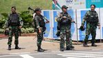 Jelang KTT ASEAN, Prajurit TNI dan Panser Siaga di JCC Senayan