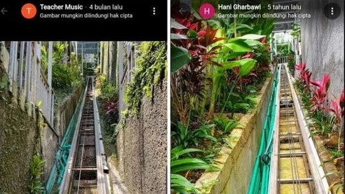 Foto viral yang membandingkan antara kondisi rel tahun 2018 dengan kondisi empat bulan lalu, Senin (4/9/2023).