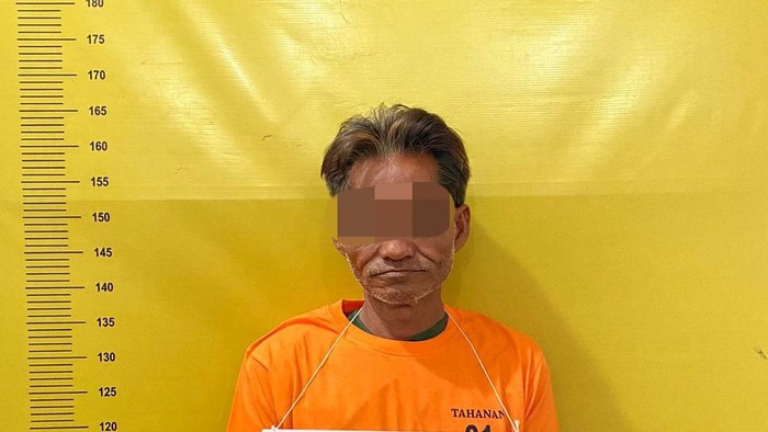 Sayuti Dalimunthe ditangkap karena mencabuli bocah  7 tahun di Labusel. (Dok Polres Labusel)
