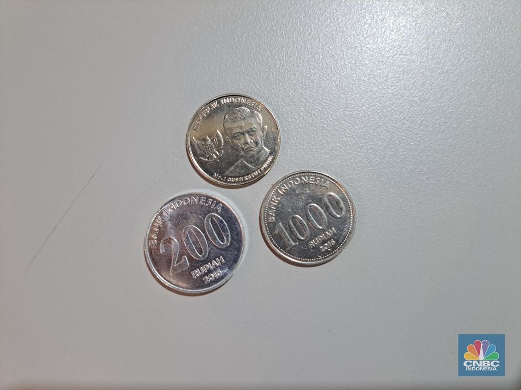 Uang logam Rupiah. (CNBC Indonesia/Hadijah Alaydrus)