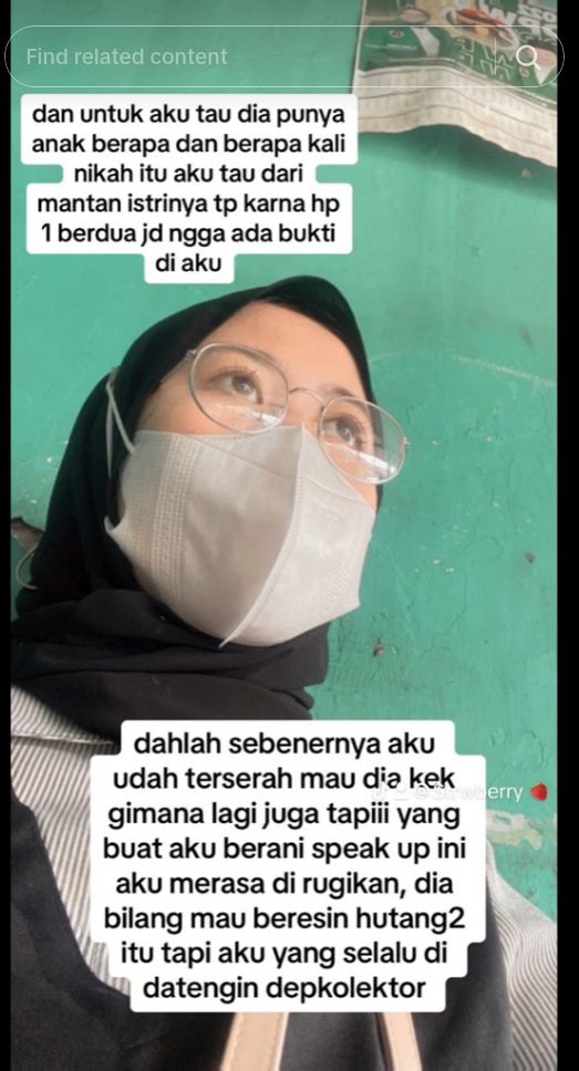 Video viral di TikTok, seorang wanita curhat bahwa sudah ditipu oleh suaminya sendiri dan meninggalkan banyak utang.