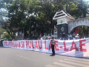 Warga Pulau Lae-lae Demo Tolak Reklamasi Jelang Akhir Jabatan Andi Sudirman