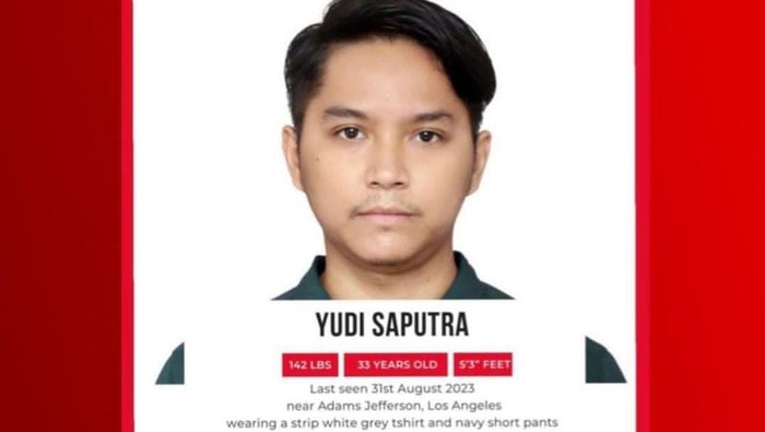 Yudi Saputra WNI di Los Angeles Hilang (dok ig ppidunia)