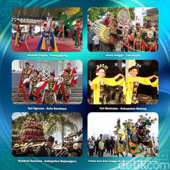 12 karya budaya asli Jatim yang ditetapkan Warisan Budaya Tak Benda Nasional.