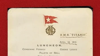 Menu yang disajikan kepada penumpang kelas satu kapal Titanic pada hari tenggelamnya kapal: Foto: Buzzfeed