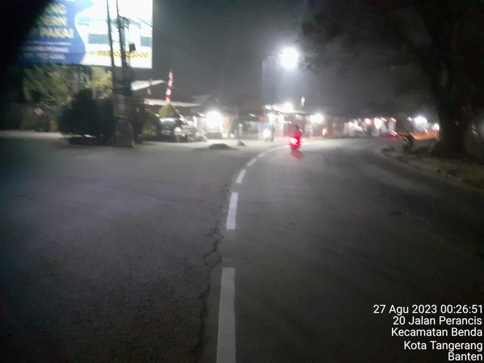 Jl Raya Perancis di Kabupaten Tangerang ketika masih diperbaiki di akhir Agustus 2023. (Dok Dinas Bina Marga Kabupaten Tangerang)