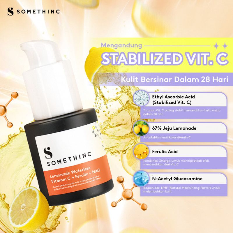 Lemonade Waterless Vitamin C + Ferulic + NAG dari Somethinc.