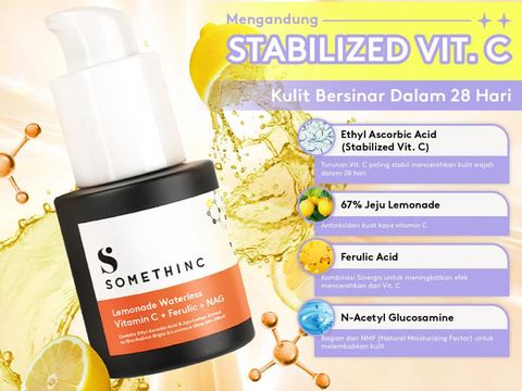 Lemonade Waterless Vitamin C + Ferulic + NAG dari Somethinc.