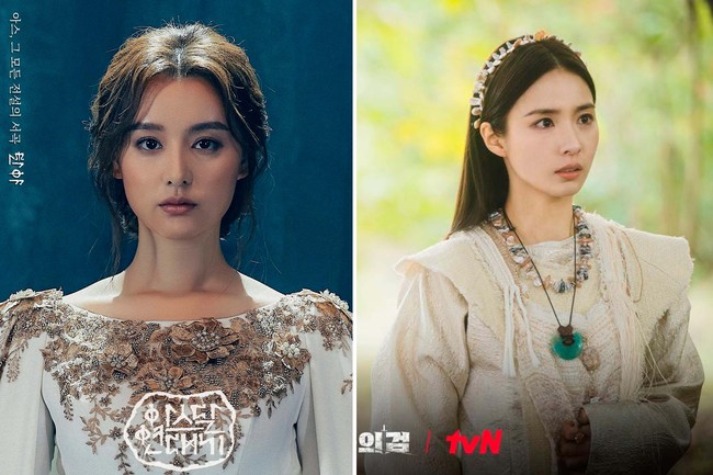 Kim Ji Won tak melanjutkan perannya sebagai Tan Ya, budak yang berubah jadi pendeta agung. Dia digantikan oleh Shin Se Kyung di season kedua Arthdal Chronicles.    Foto: dok. tvN