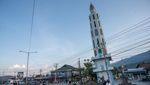 Upaya Penyelamatan Menara Masjid Miring di Palu