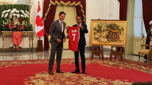 PM Kanada dan Presiden Jokowi (Marlinda/detikcom)