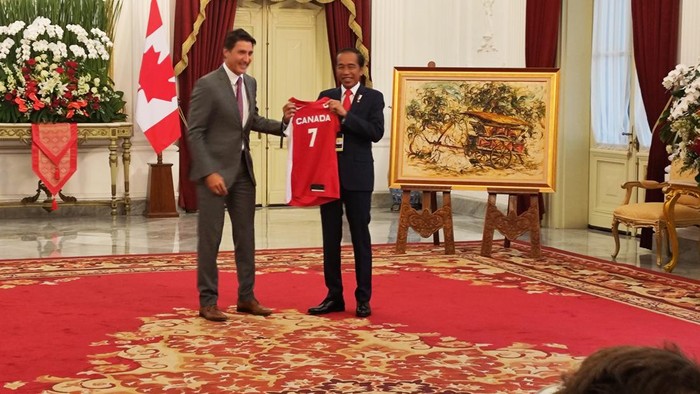 PM Kanada dan Presiden Jokowi (Marlinda/detikcom)