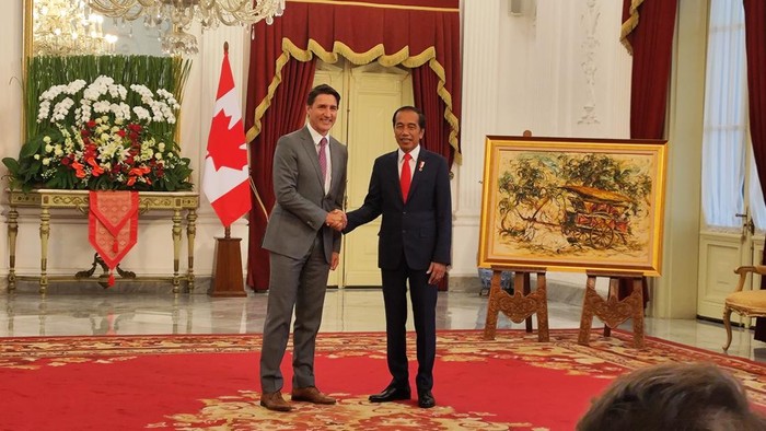 PM Kanada dan Presiden Jokowi (Marlinda/detikcom)
