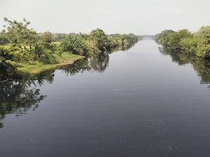 DLHK Banten Uji Lab Air Sungai Ciujung Serang yang Menghitam-Bau Comberan