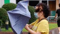 Menurut keterangan pemerintah masing-masing daerah, tujuh distrik dan kota di wilayah selatan dan timur Taiwan meliburkan aktivitas sekolah dan perkantoran akibat terjangan topan Haikui. (REUTERS/Ann Wang)  