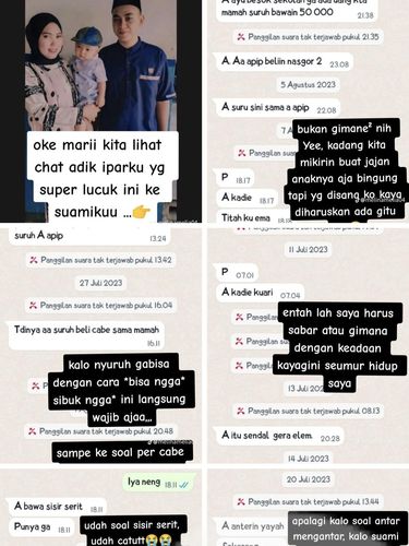 Unggahan curhatan istri viral satu kampung dengan rumah suaminya.