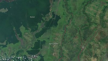 Penampakan sebagian pulau Kalimantan yang memukau dilihat jauh dari angkasa sana. Foto: ESA/NASA  