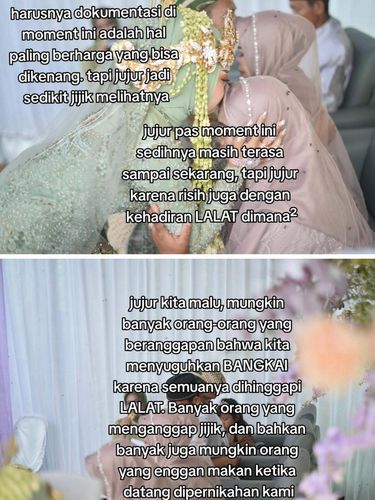 Acara pernikahan penuh dengan ribuan lalat, bikin pengantin dan keluarga sedih viral di media sosial.