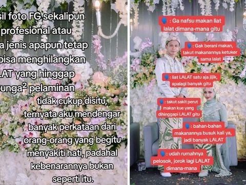 Acara pernikahan penuh dengan ribuan lalat, bikin pengantin dan keluarga sedih viral di media sosial.