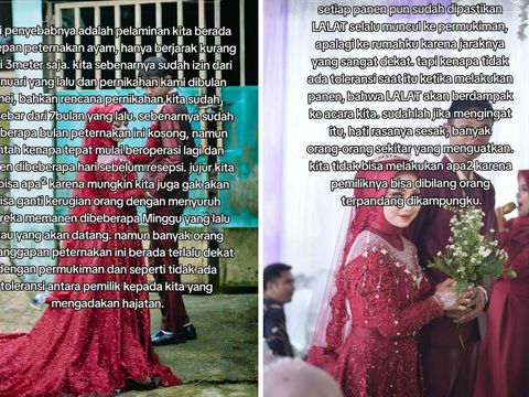 Acara pernikahan penuh dengan ribuan lalat, bikin pengantin dan keluarga sedih viral di media sosial.