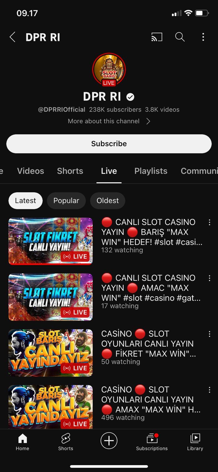 Akun Youtube DPR kena Hack
