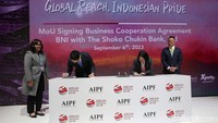 Kerja sama dengan Shoko Chukin Bank Jepang bertujuan untuk mengembangkan sektor Usaha Mikro, Kecil, dan Menengah (UMKM). Kerja sama tersebut diwujudkan melalui penandatanganan Memorandum of Understanding (MoU) di dalam agenda Business Matching AIPF 2023.  